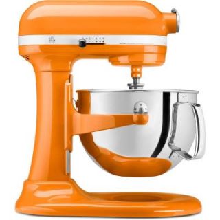 KitchenAid Professional 600 Series 6 Qt. Bowl Lift Stand Mixer with Pouring Shield in Tangerine KP26M1XTG