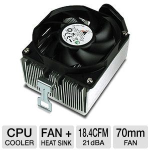 OEM AMD 754, 939, 940, AM2 Aluminum CPU Cooler   89 Watt, 21dBA