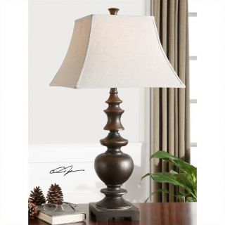 Uttermost Verrone Lightly Distressed Table Lamp in Dark Bronze   26830