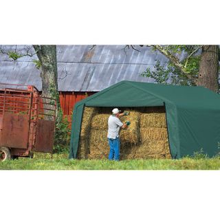 ShelterLogic Peak Grey Hay Storage Shelter 12 x 20 x 8 430612