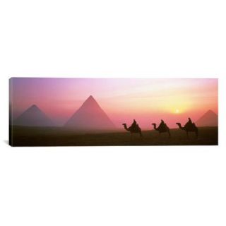 iCanvas Panoramic Giza Pyramids Egypt Photographic Print on Canvas