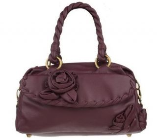 Fiore by Isabella Fiore Leather Satchel with Flower Detail —