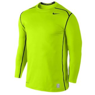Nike Pro Combat Hyperwarm L/S Fitted Crew Top   Mens   Training   Clothing   White/Cool Grey