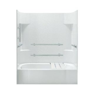 STERLING Accord 30 in. x 60 in. x 74 1/4 in. Standard Fit Bath and Shower Kit with Left Hand Drain in White 71140115 0