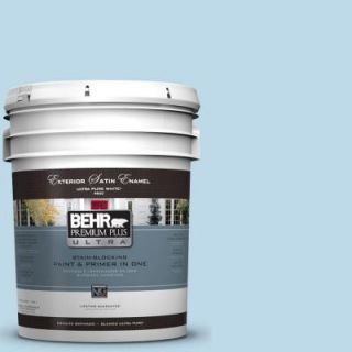 BEHR Premium Plus Ultra 5 gal. #M500 1 Tinted Ice Satin Enamel Exterior Paint 985005