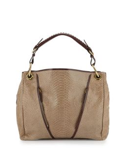 Oryany Bette Embossed Leather Tote Bag, Almond