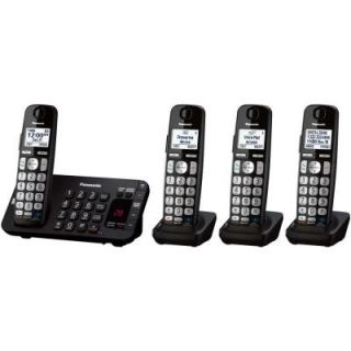 Panasonic 4 Handset Expandable Digital Cordless Answering System KX TGE244B