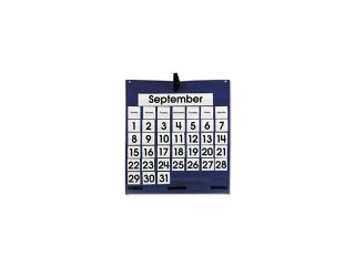Monthly Calendar 43 Pocket Chart With Day/week Cards, Blue, 25 X 28 1/2 By: Carson Dellosa Publishing