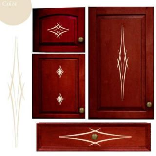 Cabinet Accents Kitchen Cabinet Decorative Decal Stickers with Diamond Theme Beige Color D01be
