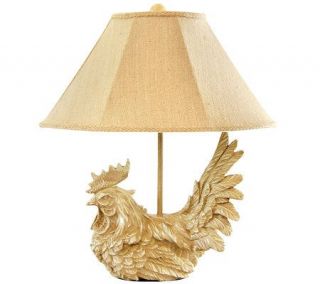 21 Rooster Lamp with Burlap Shade by Valerie —