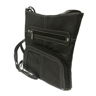 Continental Leather Large Crossbody Shoulder Bag with Adjustable