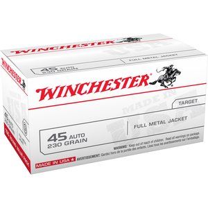 Winchester 45 Automatic 230 Grain USA Full Metal Jacket