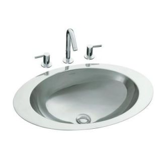 KOHLER Rhythm Drop In Oval Stainless Steal Bathroom Sink in Mirror K 2603 MU NA