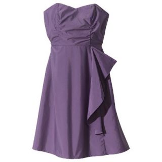 TEVOLIO™ Womens Strapless Taffeta Dress w/Ruffle   Fashion Colors