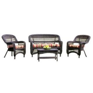 Tortuga Outdoor Portside 4 Piece Lounge Seating Group with Cushions