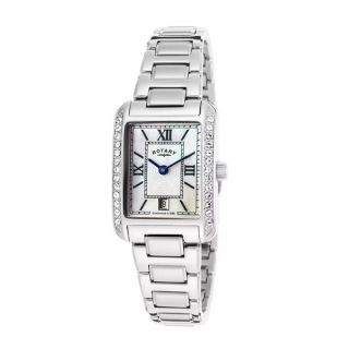 Rotary Womens ROTARY LB02650 41 Classic White Mother of Pearl Watch