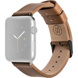 MONOWEAR Brown Leather Band for 38mm Apple Watch MWLTBR20MTDG