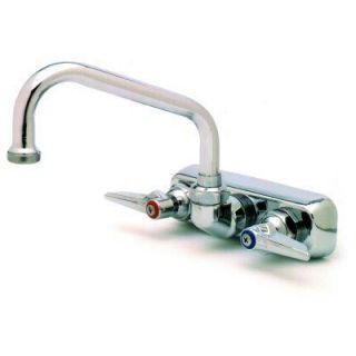 T&S Brass 4. in Wall Mount Less Handles Workboard Faucet in Chrome Swing Nozzle B 1117