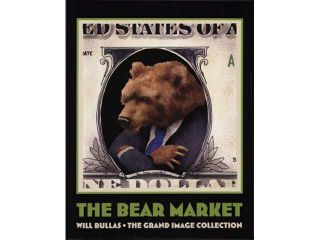 The Bear Market Poster Print by Will Bullas (16 x 16)