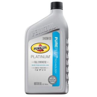 Pennzoil 0W20 32 fl. oz. Platinum Motor Oil 550036541