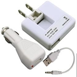 INSTEN Data Cable/ Travel and Car Charger for Apple iPod Shuffle 2nd