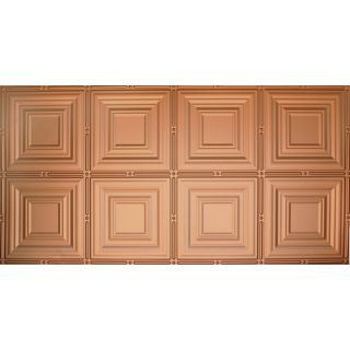 Glue Up Square 2 x 4 Tin Ceiling Tile in Copper by Global Specialty