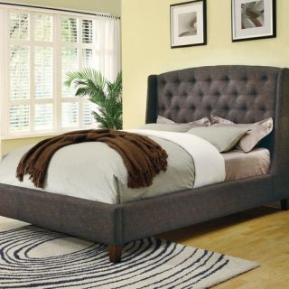 Darby Home Co Cardiff Upholstered Arch Wingback Bed in Deep Brown