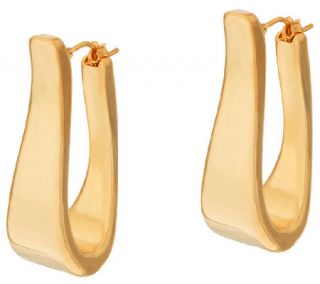 Oro Nuovo 1 1/4 Elongated Oval Hoop Earrings, 14K —