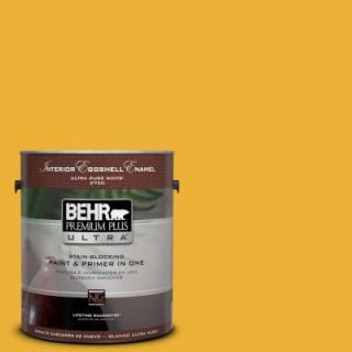 BEHR Premium Plus Ultra 1 gal. #P280 7 Midsummer Gold Eggshell Enamel Interior Paint 275301
