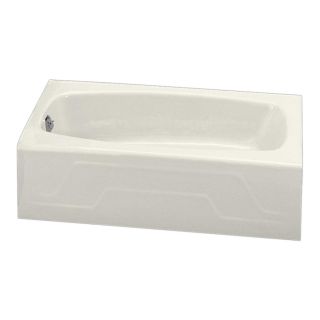 KOHLER Dynametric Biscuit Cast Iron Rectangular Skirted Bathtub with Left Hand Drain (Common: 32 in x 60 in; Actual: 16.25 in x 32 in x 60 in)