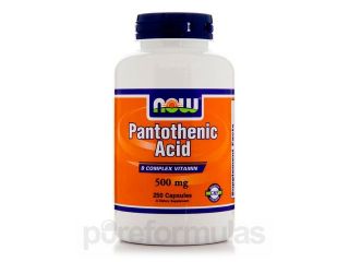 Pantothenic Acid 500 mg   250 Capsules by NOW