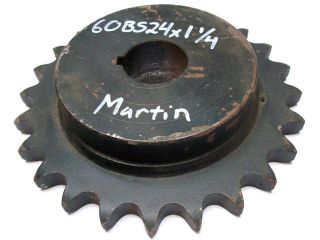 Martin Sprocket Finished Bore Roller Chain Sprocket 60BS24x1 1/4