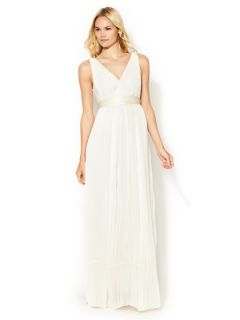 Crinkle Pleated Silk Chiffon Gown by Rebecca Taylor