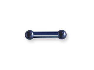 Solid Titanium BB 6G (4.1mm) 5/8" (15mm) Long w 6mm Balls Cobalt Blue""