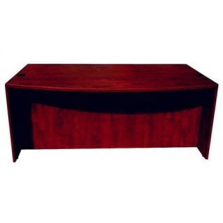 Boss Office Products Wood Bow Front Executive Desk Shell