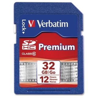 Verbatim 32GB Premium SDHC Memory Card, UHS I Class 10   TAA Complian