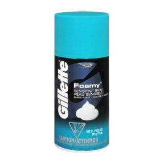 Gillette Foamy Shave Foam Sensitive Skin 11 oz (Pack of 3)