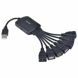 Insten 7 Port Octopus USB Hub, Black