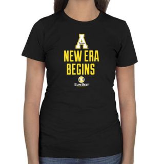 Appalachian State Mountaineers Womens A New Era Begins Slim Fit T Shirt   Black