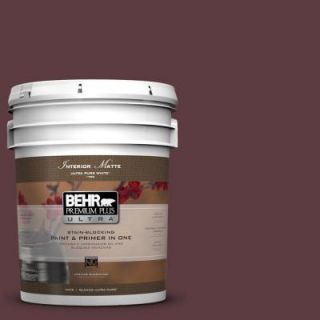 BEHR Premium Plus Ultra 5 gal. #110F 7 Deep Garnet Flat/Matte Interior Paint 175305