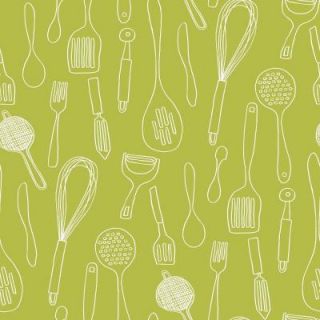 York Wallcoverings 56 sq. ft. Kitchen Contours Silhouettes Wallpaper KB8600