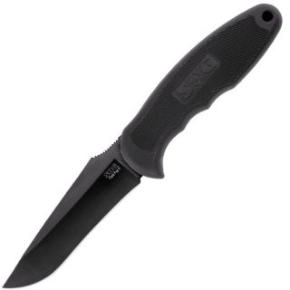 SOG Field Pup II Black TiNi Fixed Blade Knife 5525J 66