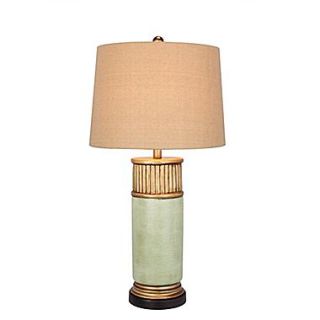 Fangio Lighting Resin Table Lamp, 29.5, Antique Gold and Blue (6201)
