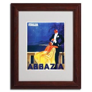 Trademark Fine Art 16 in. x 20 in. "Italia Abbazia" Dark Wooden Matted Framed Art V7043 W1620MF