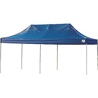 ShelterLogic 10 x 20 Straight Leg Pop up Canopy with Black Roller Bag, Blue Cover