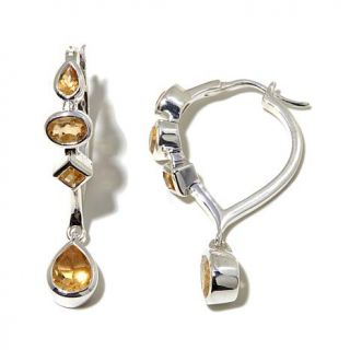 Himalayan Gems™ 6.2ct Citrine Sterling Silver Hoop Earrings   7865767