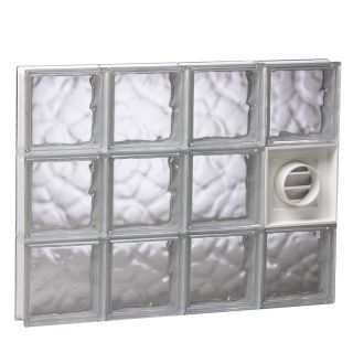 REDI2SET Wavy Glass Pattern Frameless Replacement Glass Block Window (Rough Opening: 38 in x 20 in; Actual: 36.75 in x 19.25 in)