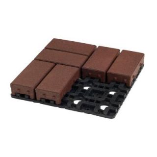 AZEK 4 in. x 8 in. Redwood Composite Permeable Paver Grid System (8 Pavers and 1 Grid) P048 001