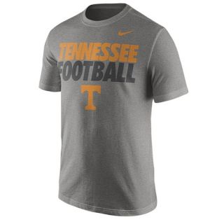 Nike College Cotton Football Practice T Shirt   Mens   Football   Clothing   Tennessee Volunteers   Dark Grey Heather