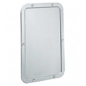 Bobrick B 942 Mirror, 11 1/4" x 17 1/4" Vandal Resistant Stainless Steel Frameless